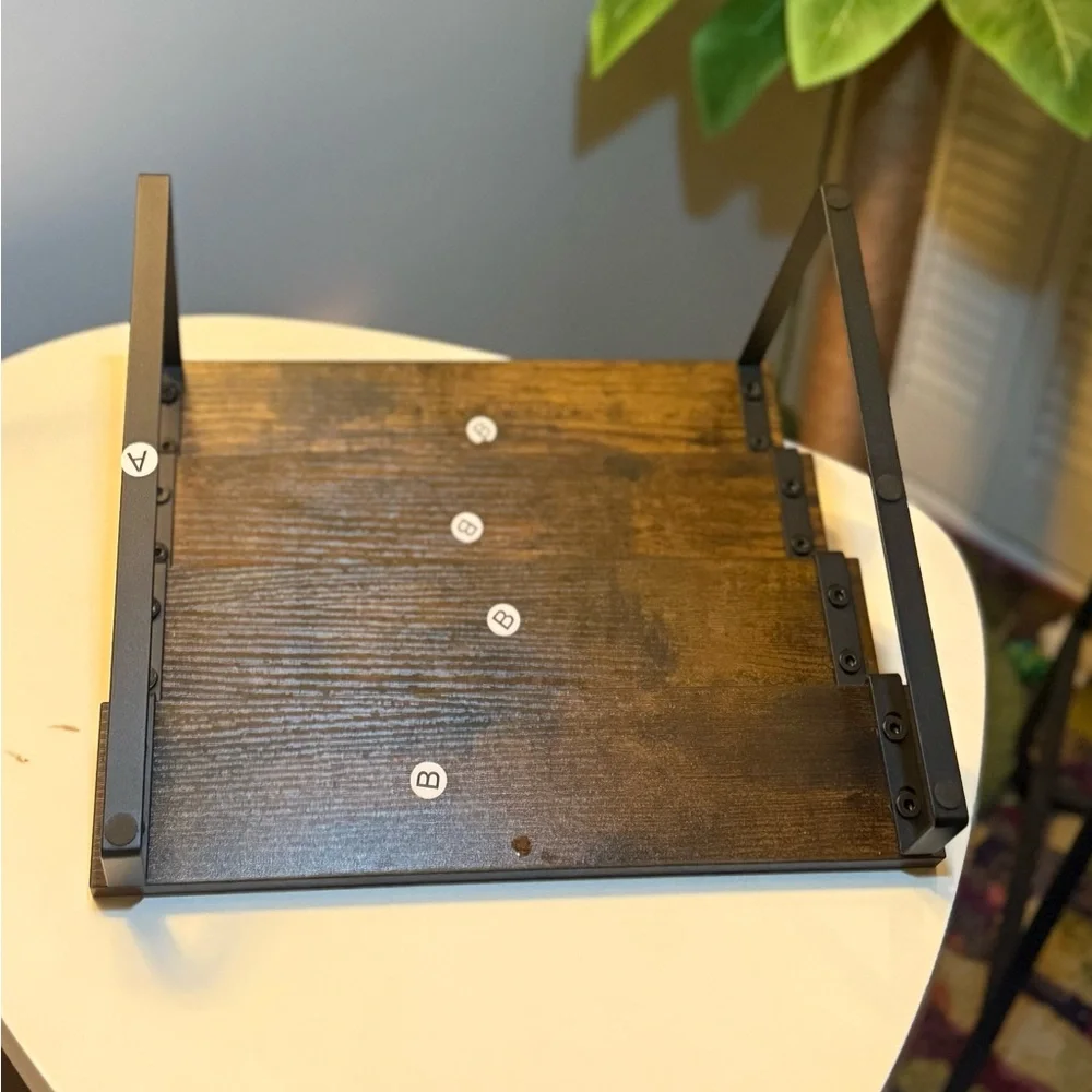 Rustic Brown Wooden Step Shelf